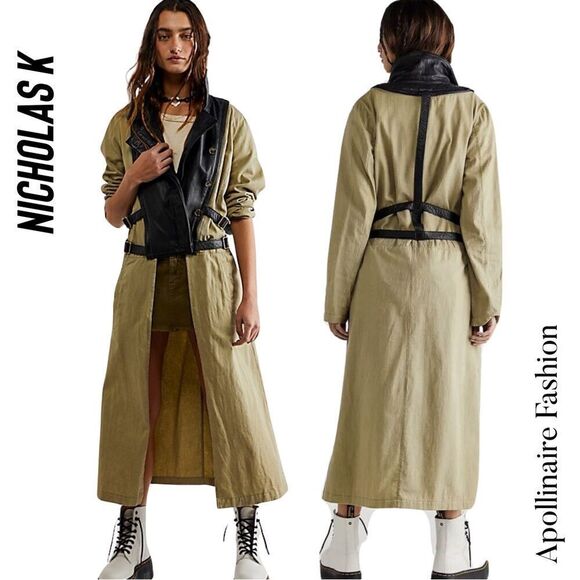 Nicholas K Tan and Black Trench Coat - Picture 1 of 8